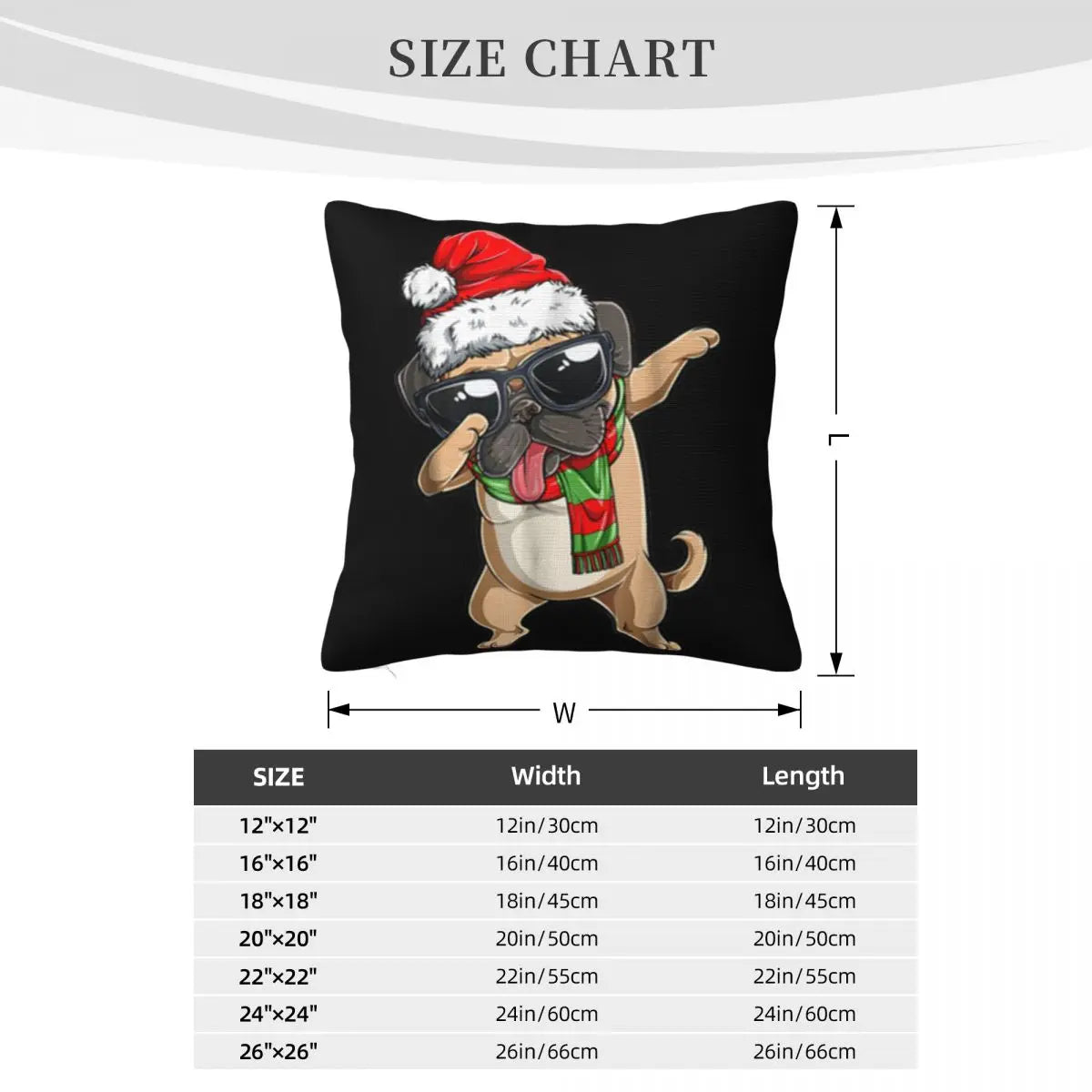 Dabbing Pug Santa🎅 (cushion cover)