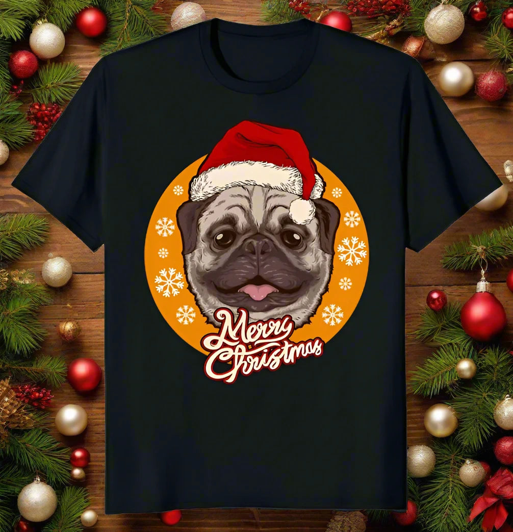 Santa Pug 🎅 (unisex T-shirt)