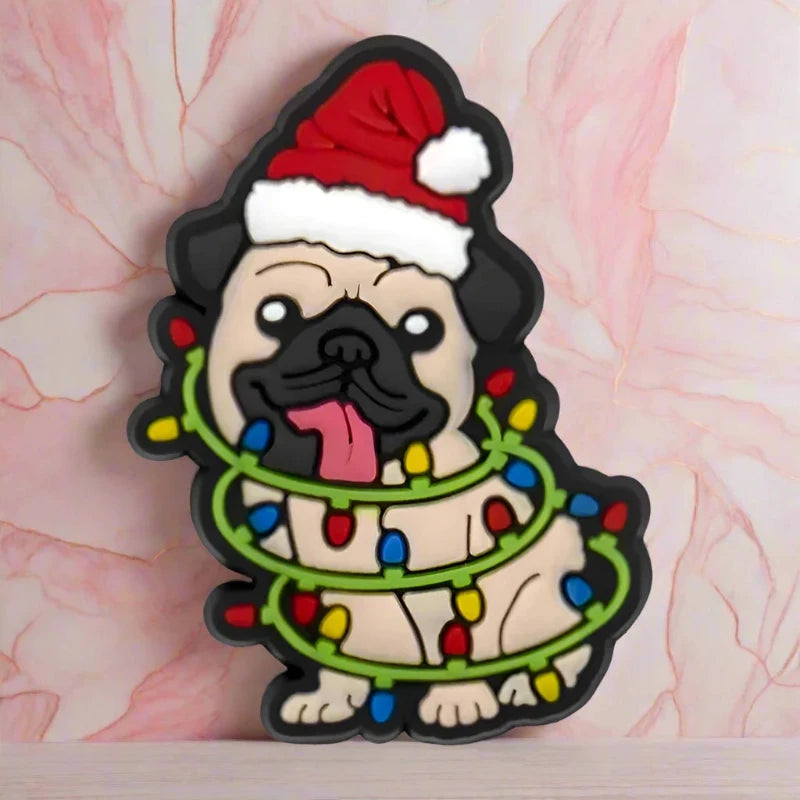 Santa Pug Crocs Charm 🎅🐶