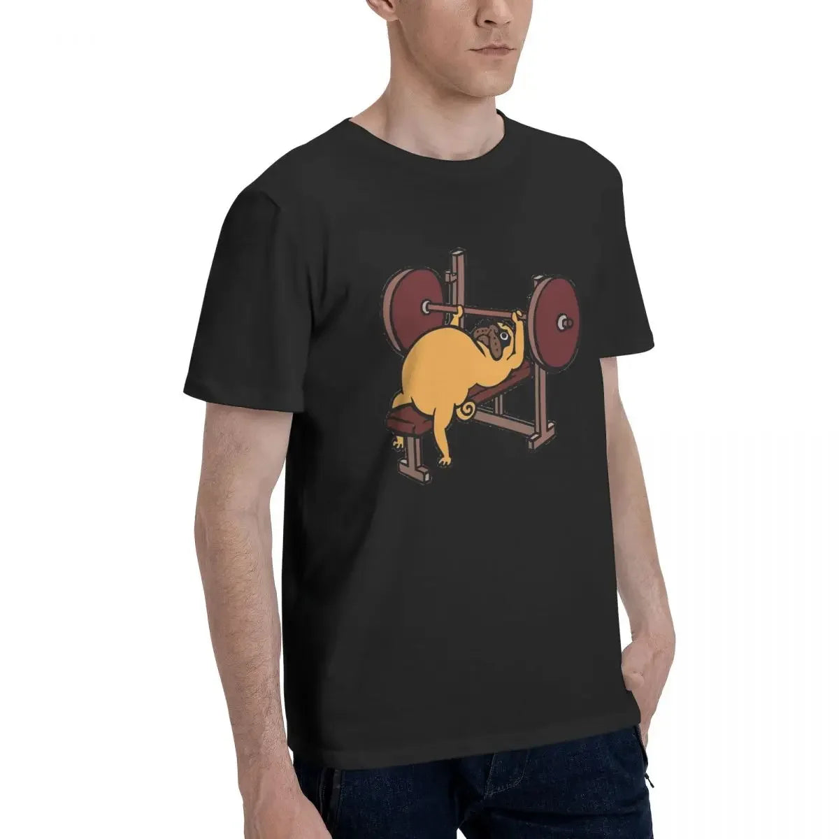 Bench Press Pug 👕 (Unisex T-shirt)