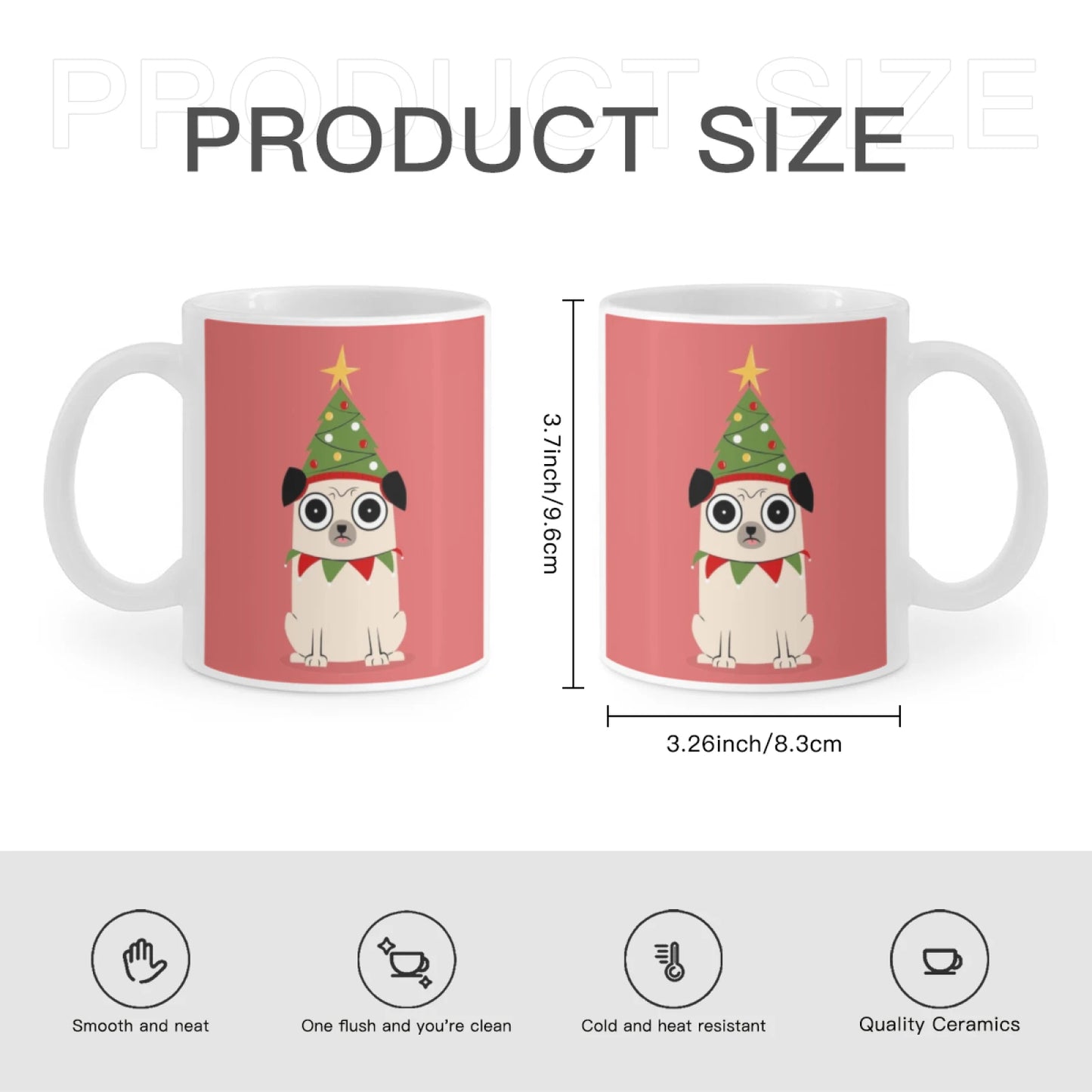 Christmas Pug Mug
