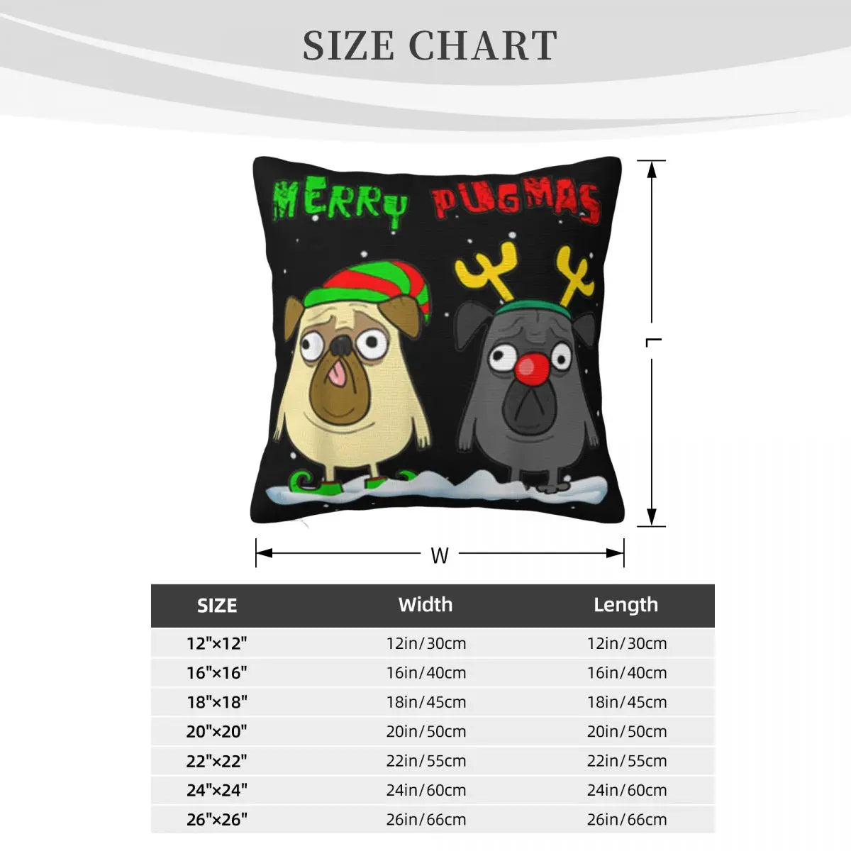 Merry Pugmas 🎅 (cushion cover)