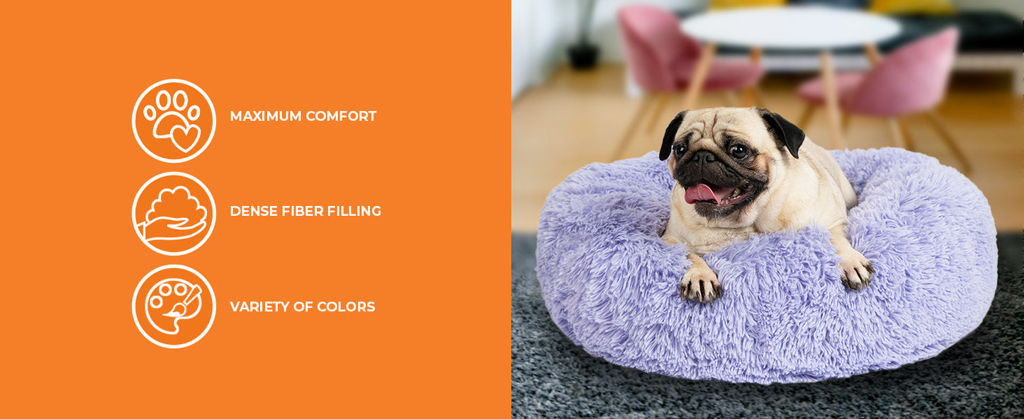 Plush Donut Bed for 🛏️ 🐶🐈(available in 12 colours)