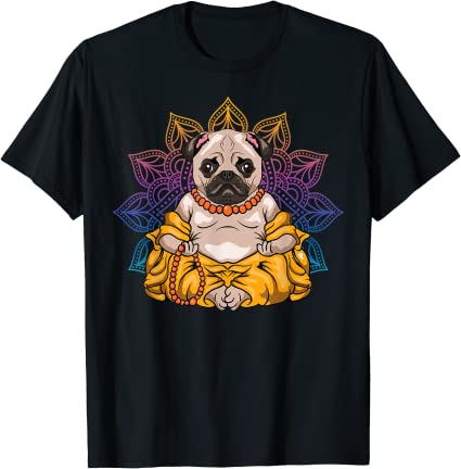 Pug reaching the Zen (unisex T-shirt)