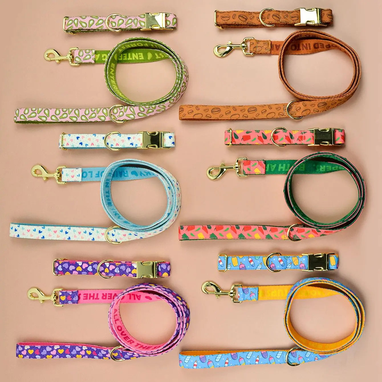 Luxury Fashion Leash & Collar (available in 6 variants)