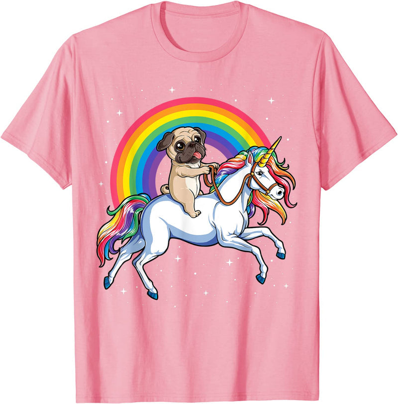 Pug riding the Unicorn