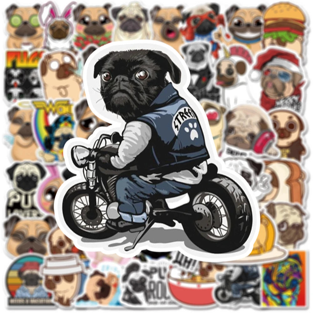 Pug Stickers (x50 pieces stickers)