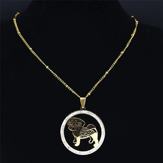 Pug Necklace (available in 2 colours)