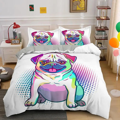 Vectorial pug bedding set