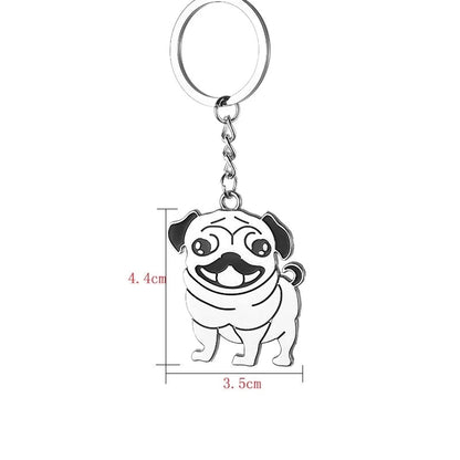 Cute Pug Keychain