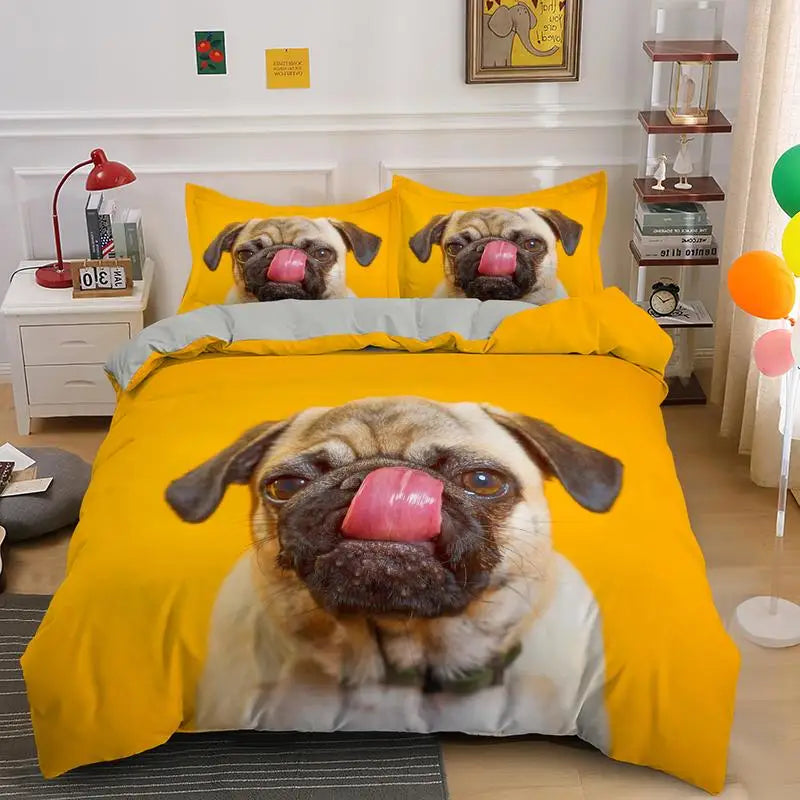 Cool pugs bedding set