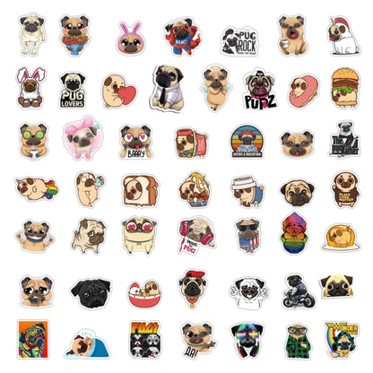 Pug Stickers (x50 pieces stickers)