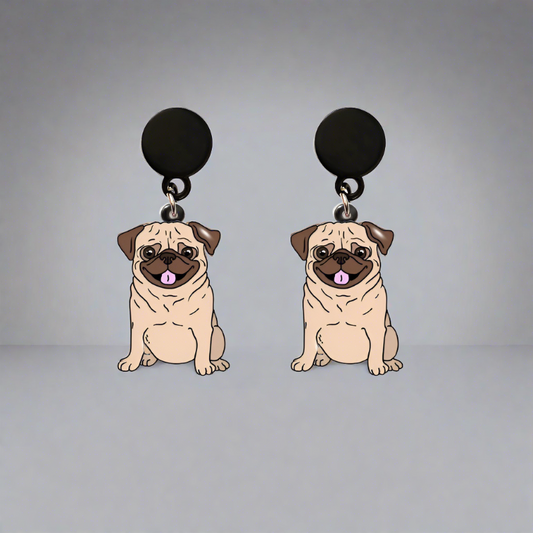 Happy Pugs Earrings