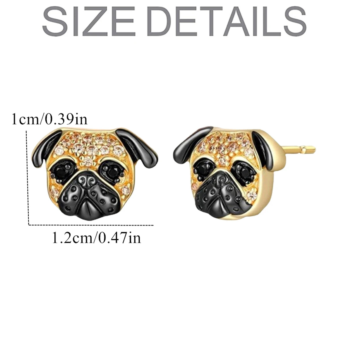 Elegant Pug Earrings