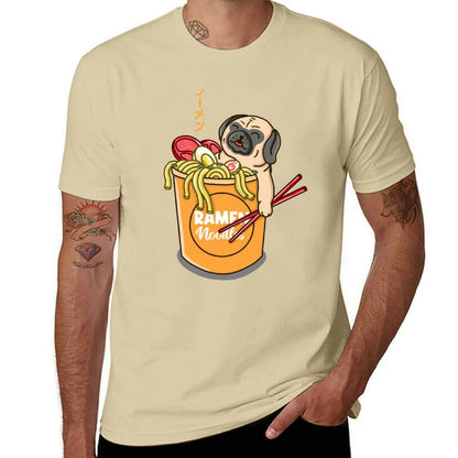 Pug Loves Ramen Noodles❤️🍜 👕 (unisex T-shirt)