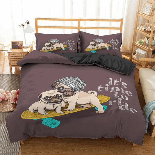 Skaters Pug Bedding set