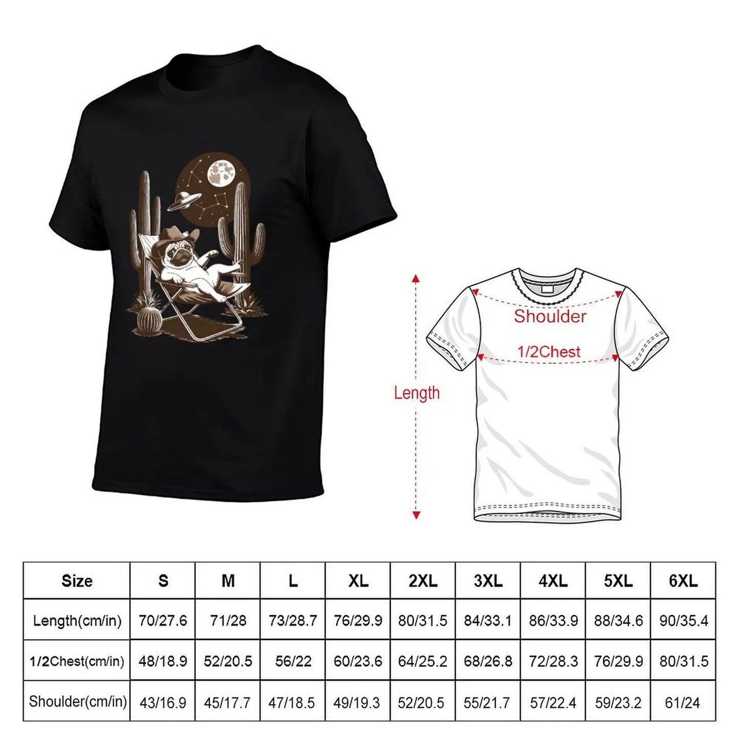Pug Western Life 👕 (unisex T-shirt)