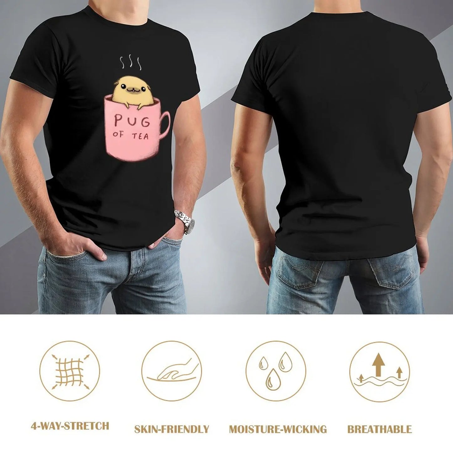 Pug of Tea ☕🧋👕 (unisex T-shirt)