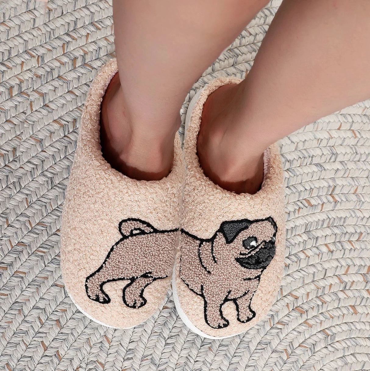 Slippers with Pug (unisex)