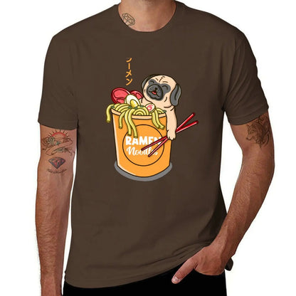 Pug Loves Ramen Noodles❤️🍜 👕 (unisex T-shirt)