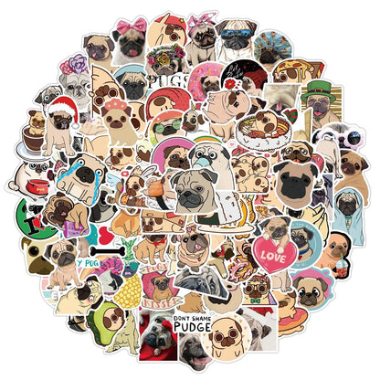 Pug Stickers (x100 pieces stickers)