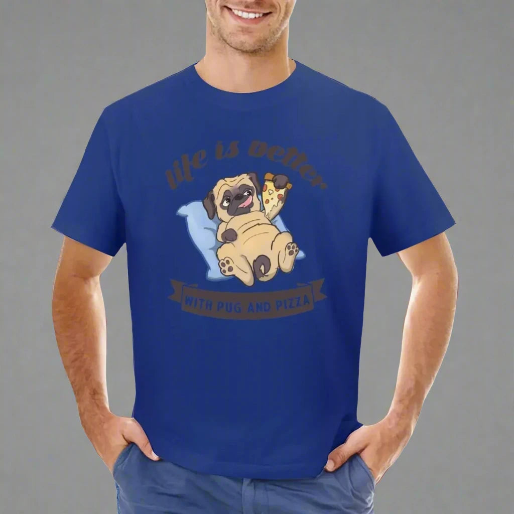 Life is better with Pugs and Pizza 🍕 (unisex T-shirt)