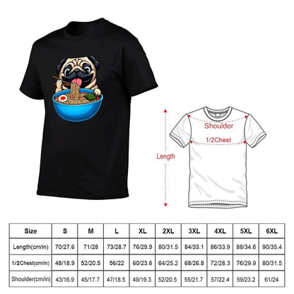 Pug eating Ramen 🍜👕 (unisex T-shirt)