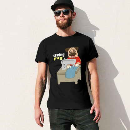 Sewing Pug (unisex T-shirt)