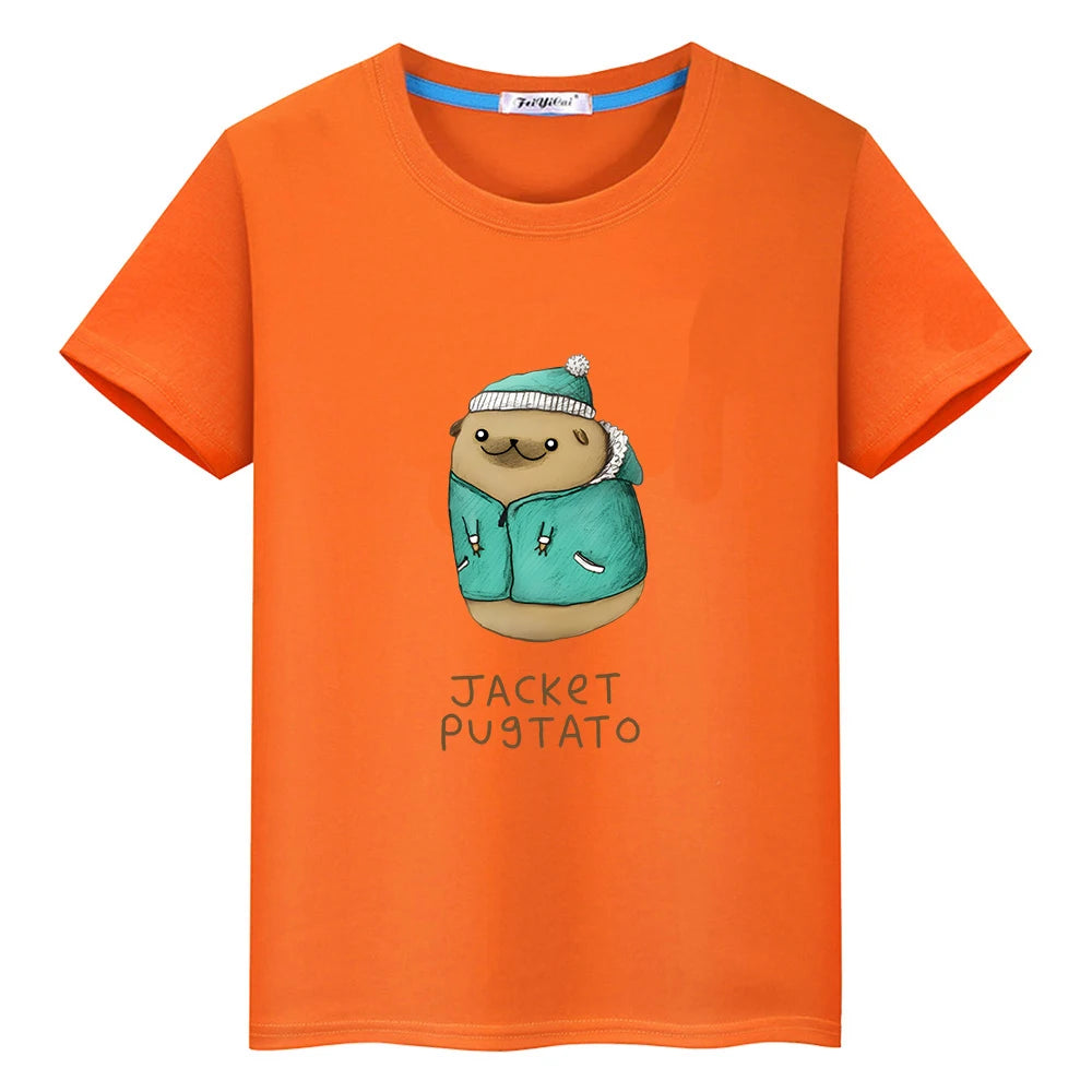 Jacket PugTato 🥔👕🧒 (unisex T-shirt for kids - available in 8 colours )