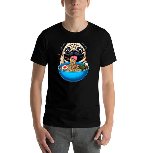 Pug eating Ramen 🍜👕 (unisex T-shirt)