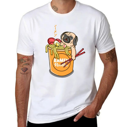 Pug Loves Ramen Noodles❤️🍜 👕 (unisex T-shirt)