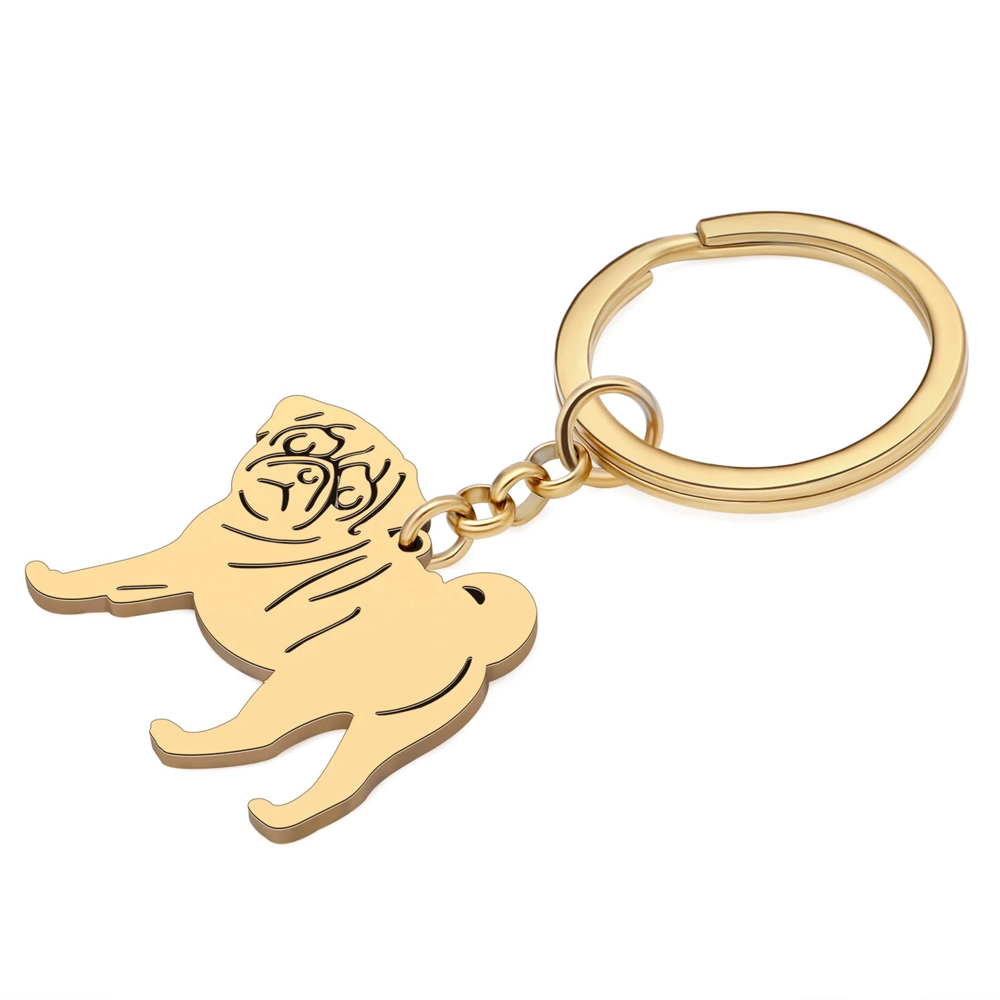 Pug Keychain (available in 2 colours)