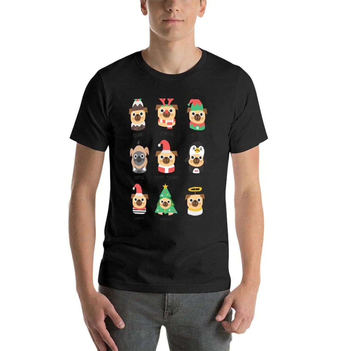 Festive Pug🎄 (unisex T-shirt)