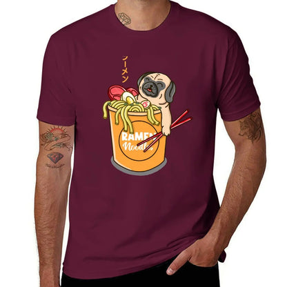 Pug Loves Ramen Noodles❤️🍜 👕 (unisex T-shirt)