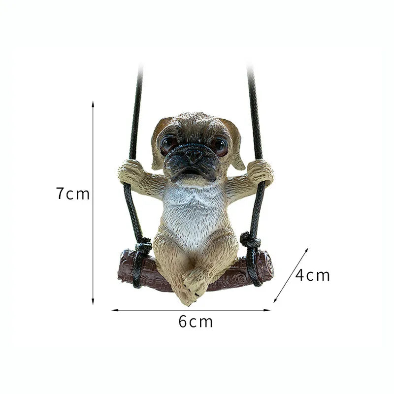 Cute Swinging Pug with Glasses (available in 2 colours)