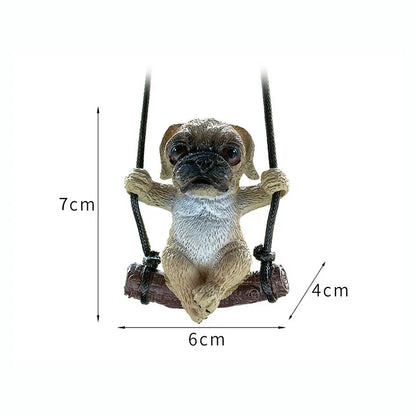 Cute Swinging Pug with Glasses (available in 2 colours)