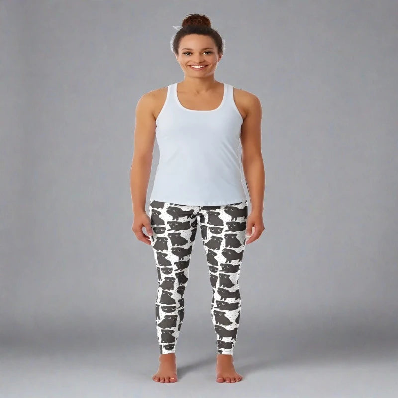 Black Pug Yoga Pants / Leggings&nbsp;