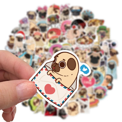 Pug Stickers (x100 pieces stickers)