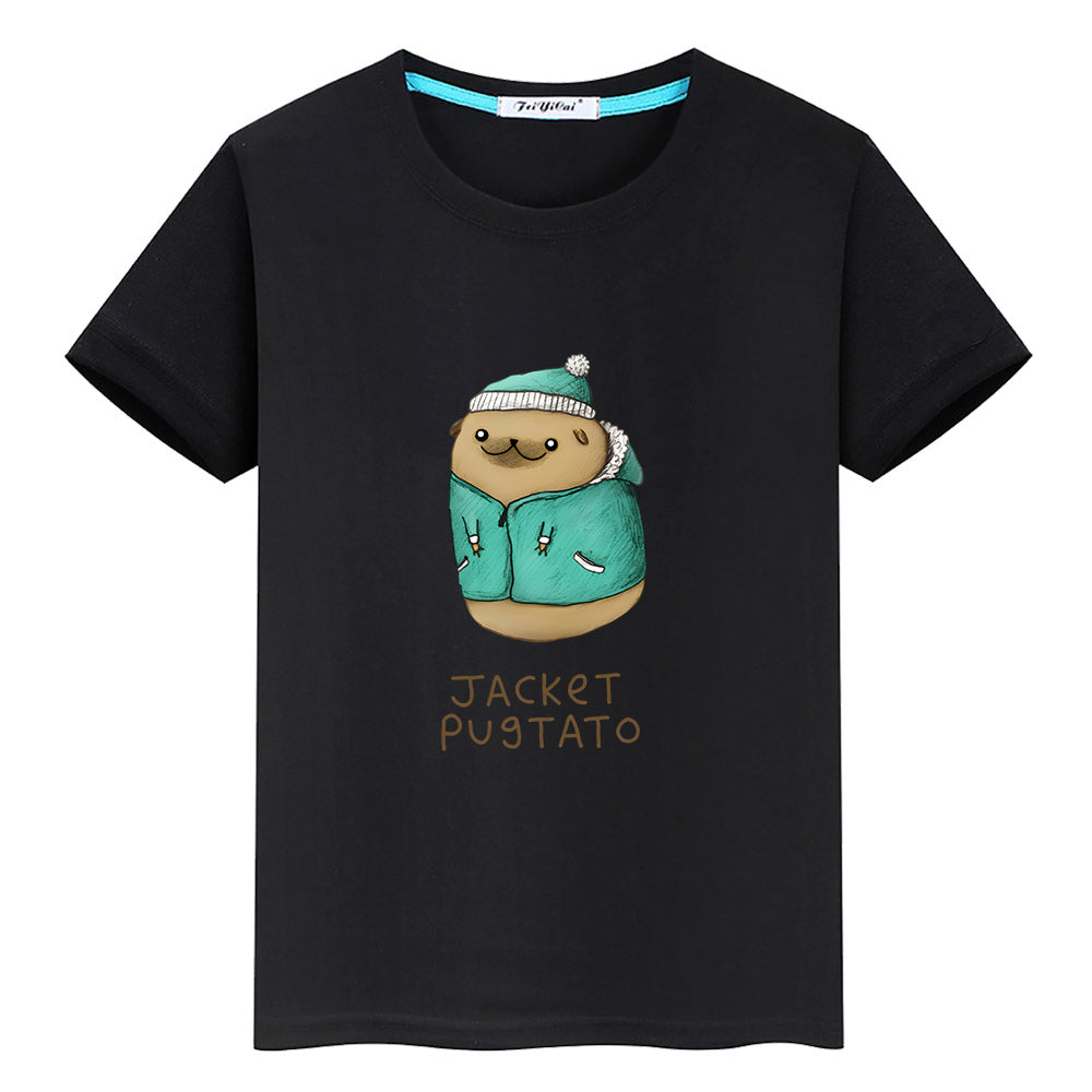 Jacket PugTato 🥔👕🧒 (unisex T-shirt for kids - available in 8 colours )