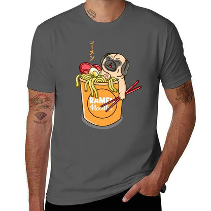 Pug Loves Ramen Noodles❤️🍜 👕 (unisex T-shirt)