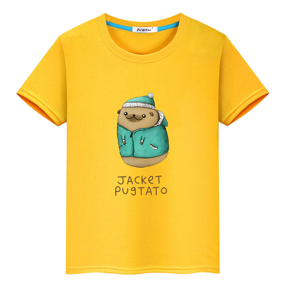 Jacket PugTato 🥔👕🧒 (unisex T-shirt for kids - available in 8 colours )