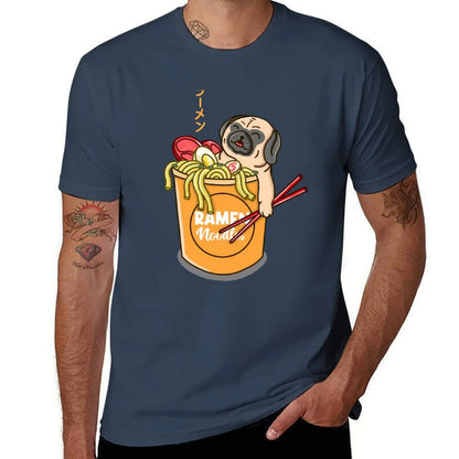 Pug Loves Ramen Noodles❤️🍜 👕 (unisex T-shirt)