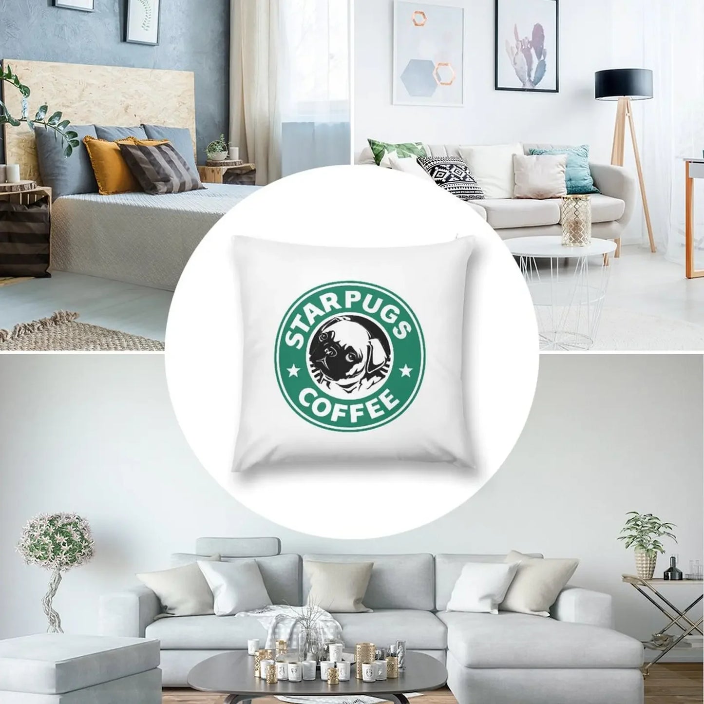 StarPugs (cushion cover)