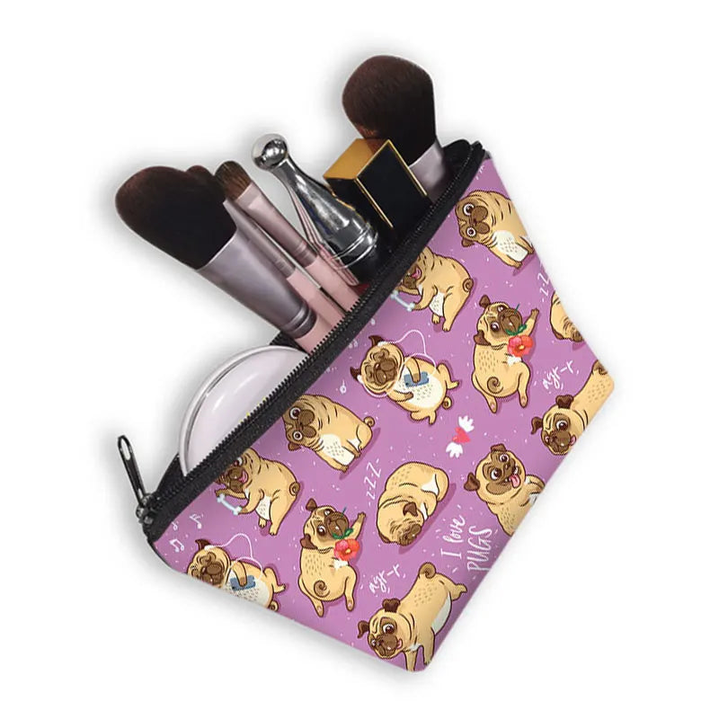 I Love Pugs (Makeup Bag)