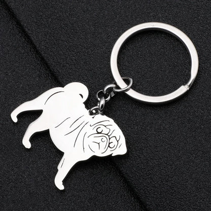 Pug Keychain (available in 2 colours)