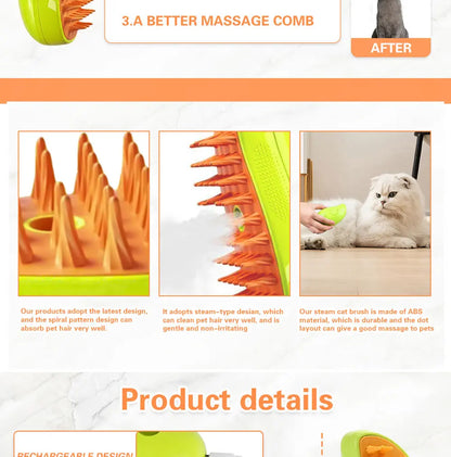 Mango shaped Steam Brush, pet hair removal 3 in 1 man 🥭 (available in 2 colours)