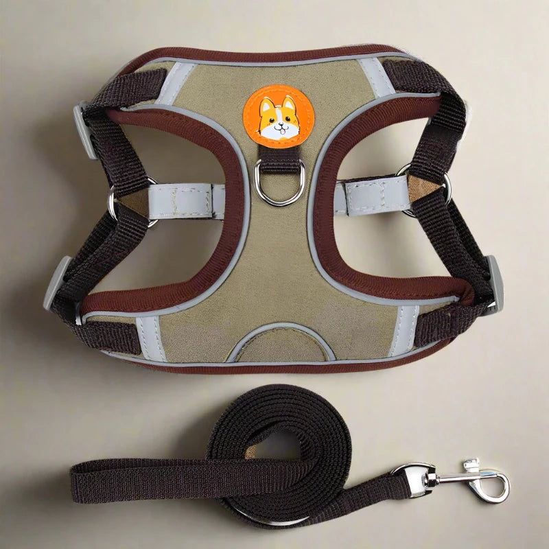 Dog Harness with Dog Logo 🐶 + Leash (available in 6 colours)