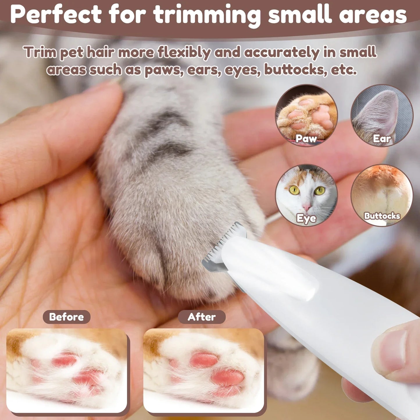 Dog Paw Trimmer with LED Light 🐾