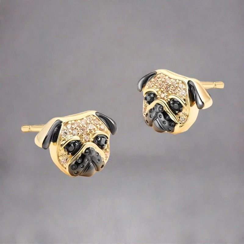 Elegant Pug Earrings