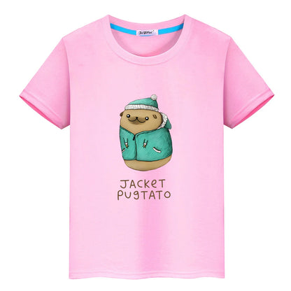 Jacket PugTato 🥔👕🧒 (unisex T-shirt for kids - available in 8 colours )